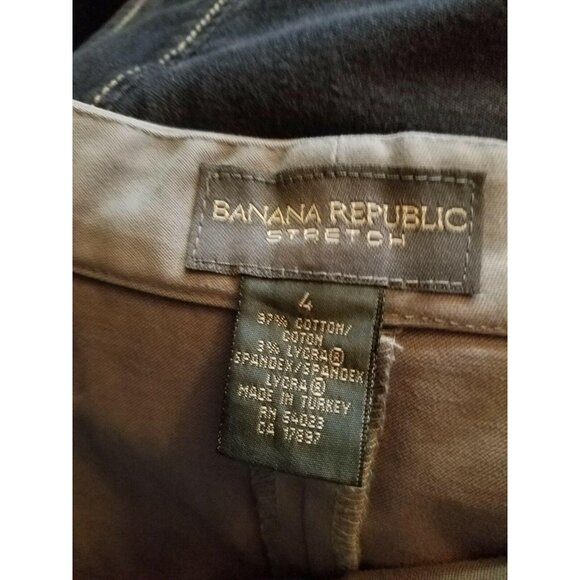 Banana Republic Stretch Womens Gray Straight Skirt Sz 4 Zippered Slit - Picture 4 of 5